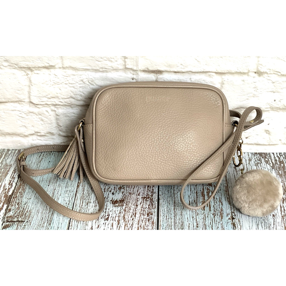 Gigi Crossbody Handbag Women's Leather Handbag Camera Bag Tan Beige Small - Picture 8 of 16